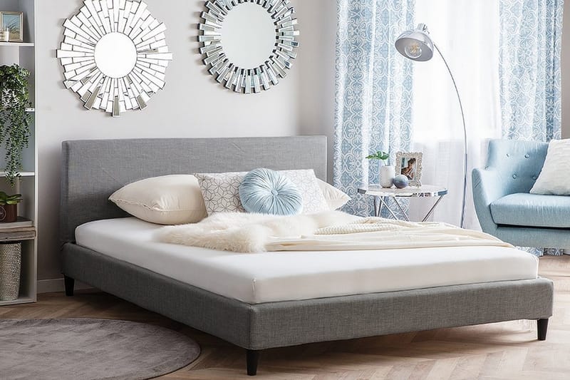 Fitou Dubbelsäng 160 200 cm - Grå - Möbler - Sovrum - Sängar - Ramsäng