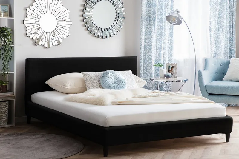 Fitou Dubbelsäng 160 200 cm - Svart - Möbler - Sovrum - Sängar - Ramsäng