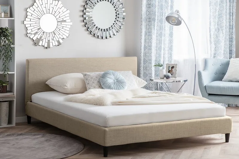 Fitou Sängram 160x200 cm - Beige - Möbler - Sovrum - Sängar - Ramsäng