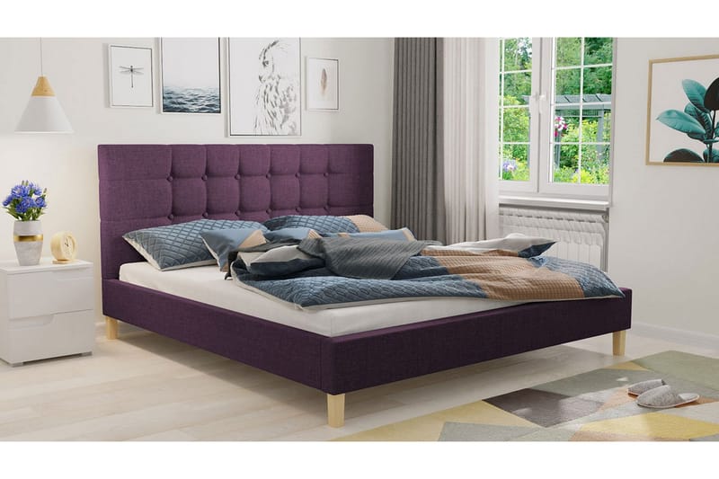 GALLARDO Ramsäng 215x146x106 cm - Lila - Möbler - Sovrum - Sängar - Ramsäng
