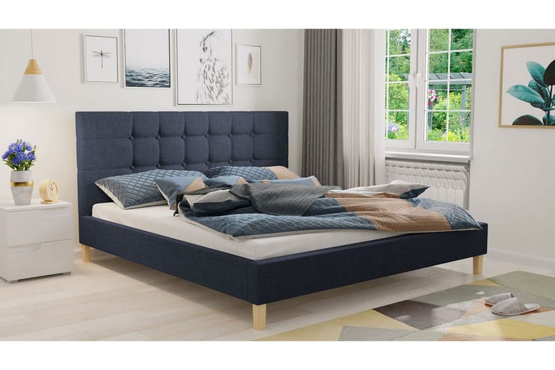 GALLARDO Ramsäng 215x146x106 cm - Mörkblå - Möbler - Sovrum - Sängar - Ramsäng