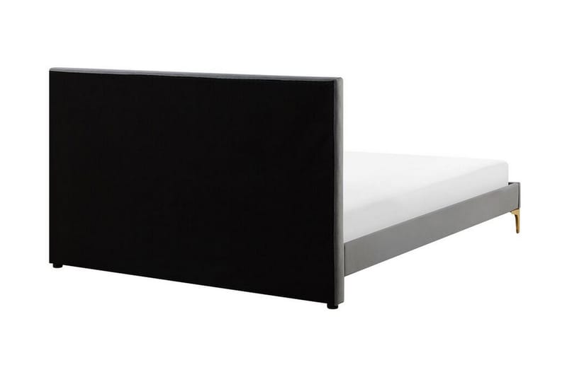 Holabo Komplett Sängpaket 140x200 cm i Sammet med Sänggavel + Bäddmadrass - Grå - Möbler - Sovrum - Sängram & sängstomme