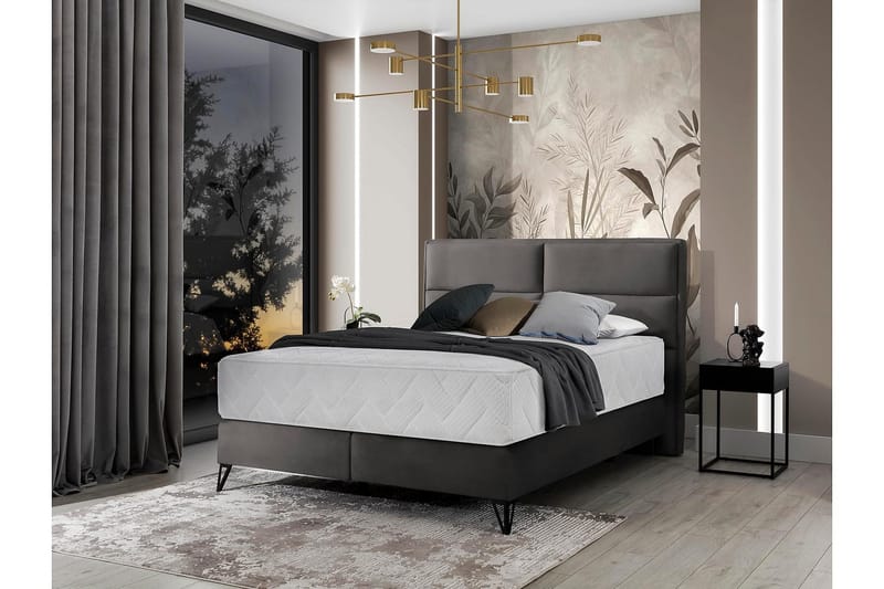 Kasyap Sängpaket Ramsäng 140x200 cm - Grå - Möbler - Sovrum - Sängar - Ramsäng