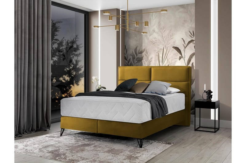 Kasyap Sängpaket Ramsäng 140x200 cm - Gul - Möbler - Sovrum - Sängar - Ramsäng