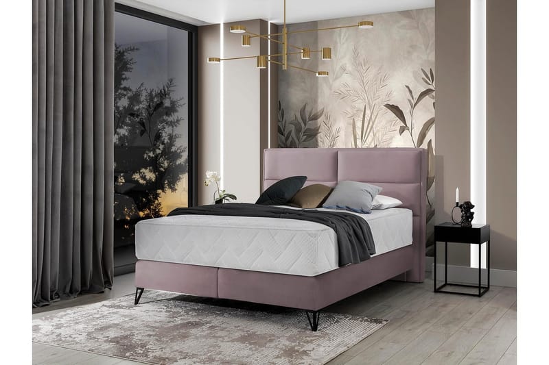 Kasyap Sängpaket Ramsäng 140x200 cm - Ljusrosa - Möbler - Sovrum - Sängar - Ramsäng