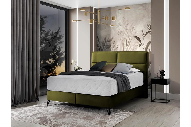 Kasyap Sängpaket Ramsäng 140x200 cm - Olivgrön - Möbler - Sovrum - Sängar - Ramsäng