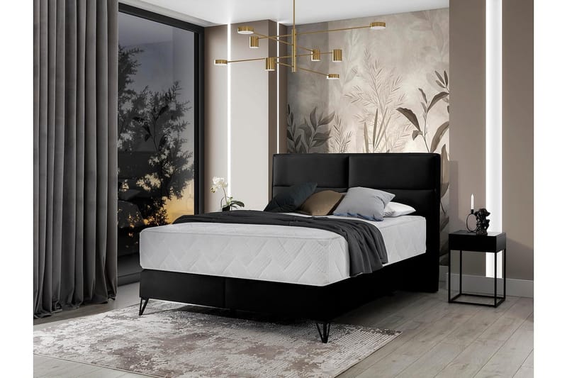 Kasyap Sängpaket Ramsäng 140x200 cm - Svart - Möbler - Sovrum - Sängar - Ramsäng