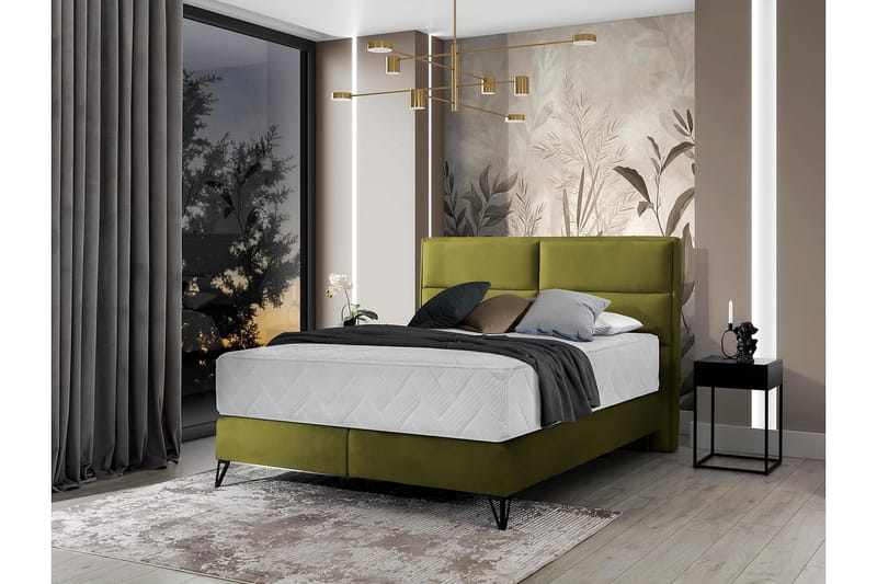 Kasyap Sängpaket Ramsäng 160x200 cm - Grön - Möbler - Sovrum - Sängar - Ramsäng