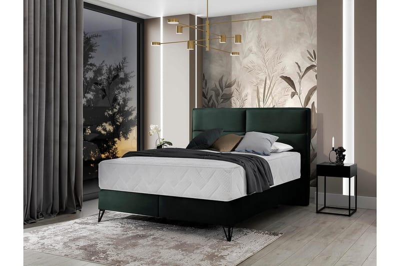 Kasyap Sängpaket Ramsäng 160x200 cm - Mörkgrön - Möbler - Sovrum - Sängar - Ramsäng