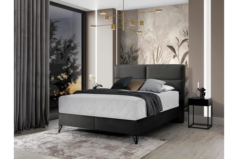 Kasyap Sängpaket Ramsäng 180x200 cm - Grå - Möbler - Sovrum - Sängar - Ramsäng