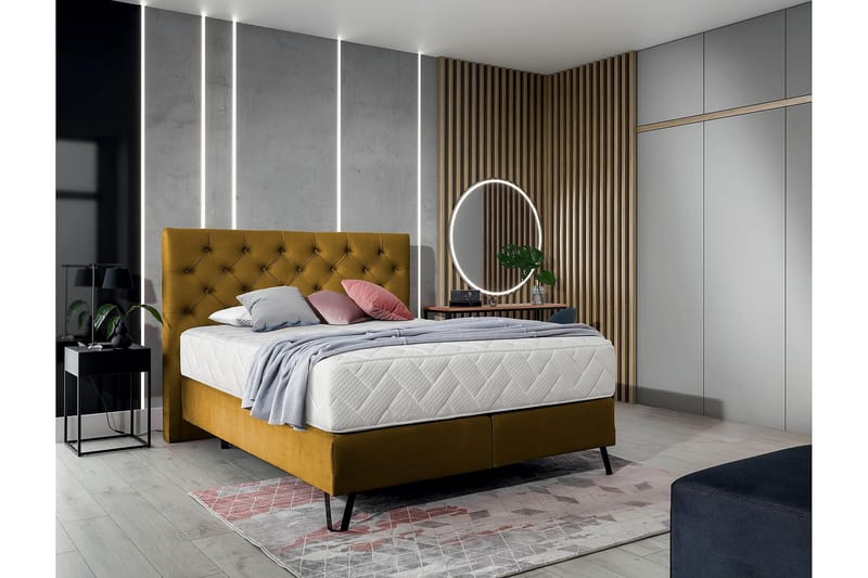 Katsumi Sängpaket Ramsäng 140x200 cm - Gul - Möbler - Sovrum - Sängar - Ramsäng