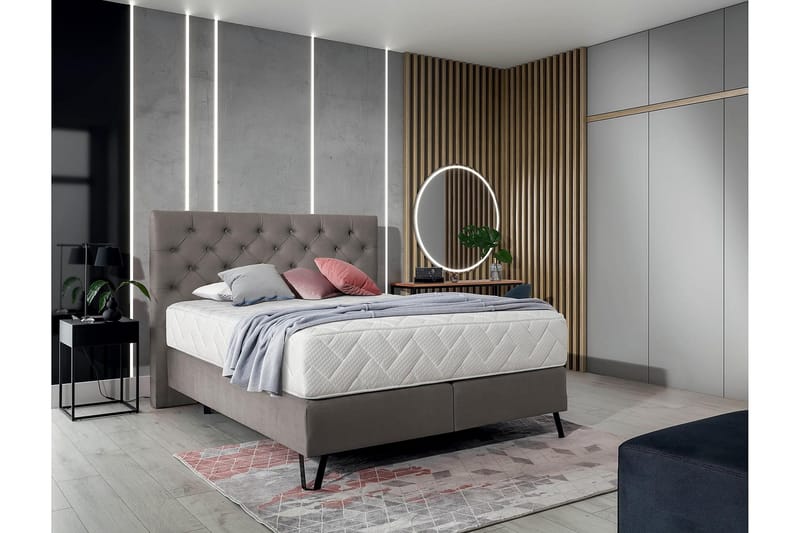 Katsumi Sängpaket Ramsäng 160x200 cm - Grå - Möbler - Sovrum - Sängar - Ramsäng