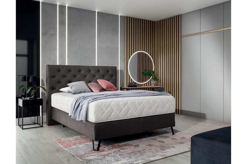 Katsumi Sängpaket Ramsäng 160x200 cm - Grå - Möbler - Sovrum - Sängar - Ramsäng