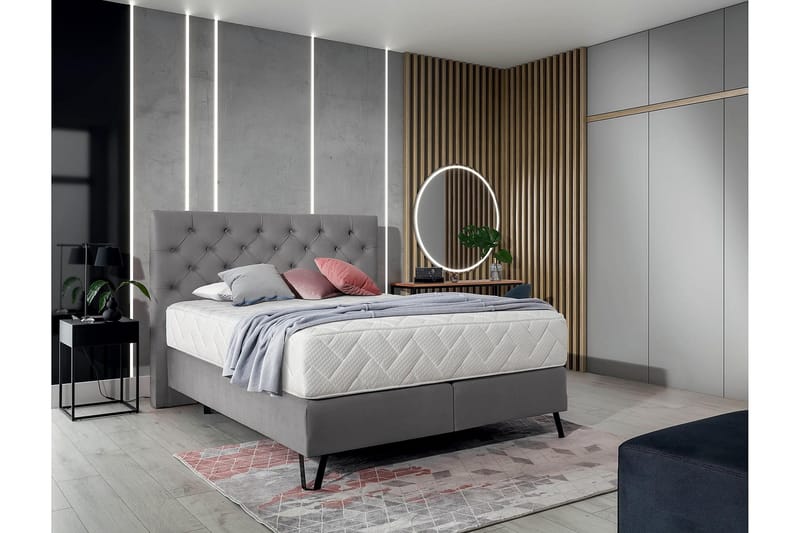 Katsumi Sängpaket Ramsäng 160x200 cm - Grå - Möbler - Sovrum - Sängar - Ramsäng