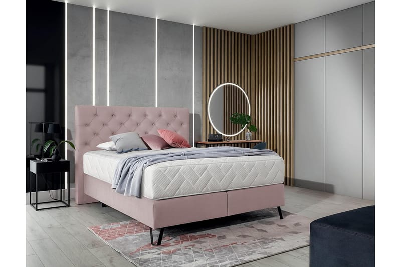 Katsumi Sängpaket Ramsäng 160x200 cm - Ljusrosa - Möbler - Sovrum - Sängar - Ramsäng