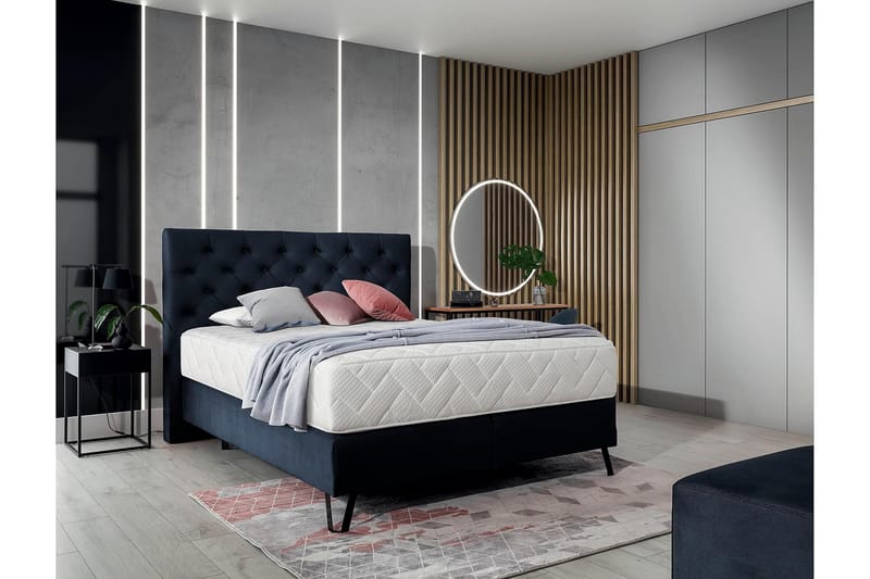 Katsumi Sängpaket Ramsäng 160x200 cm - Mörkblå - Möbler - Sovrum - Sängar - Ramsäng