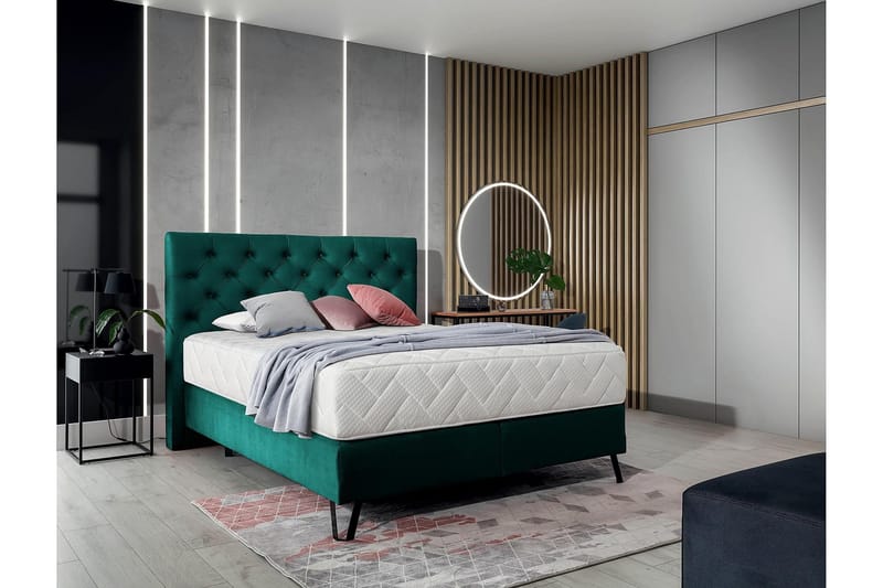 Katsumi Sängpaket Ramsäng 180x200 cm - Mörkgrön - Möbler - Sovrum - Sängar - Ramsäng