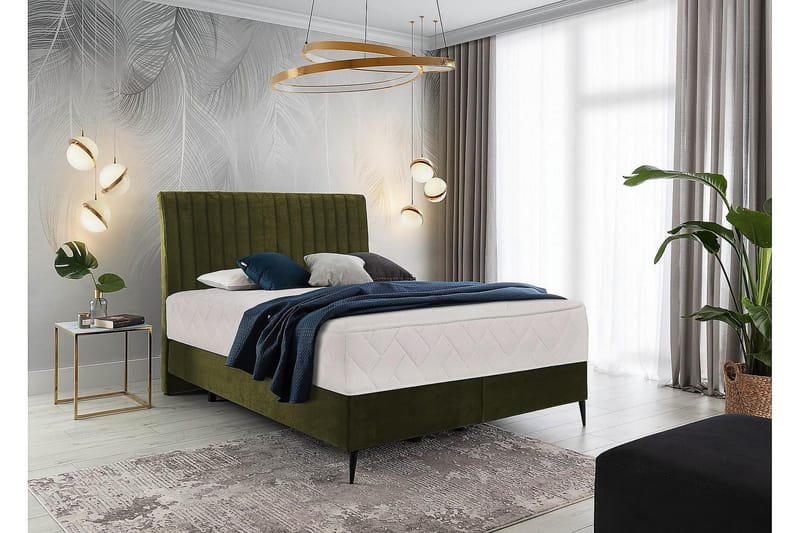 Katsuo Sängpaket Ramsäng 140x200 cm - Mörkgrön - Möbler - Sovrum - Sängar - Ramsäng