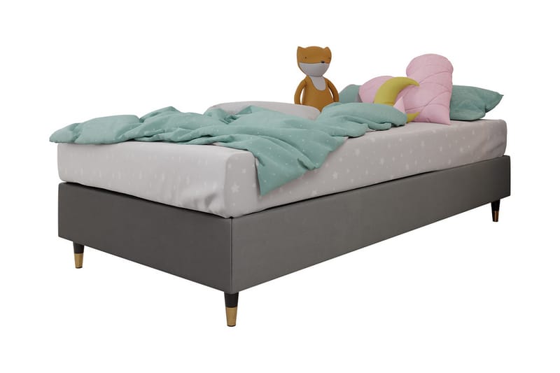 KERANZA Ramsäng 120x200  cm Sammet/Grå/Trä/Metall - Möbler - Sovrum - Sängar - Ramsäng