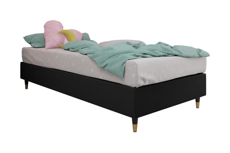KERANZA Ramsäng 80x200  cm Konstläder/Svart/Trä/Metall - Möbler - Sovrum - Sängar - Ramsäng