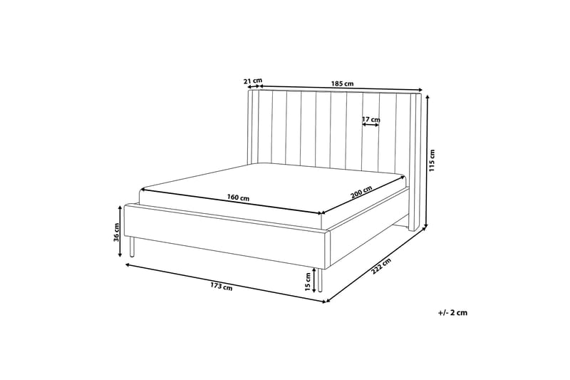 Krukö Dubbelsäng 160x200 cm - Grå - Möbler - Sovrum - Sängar - Ramsäng