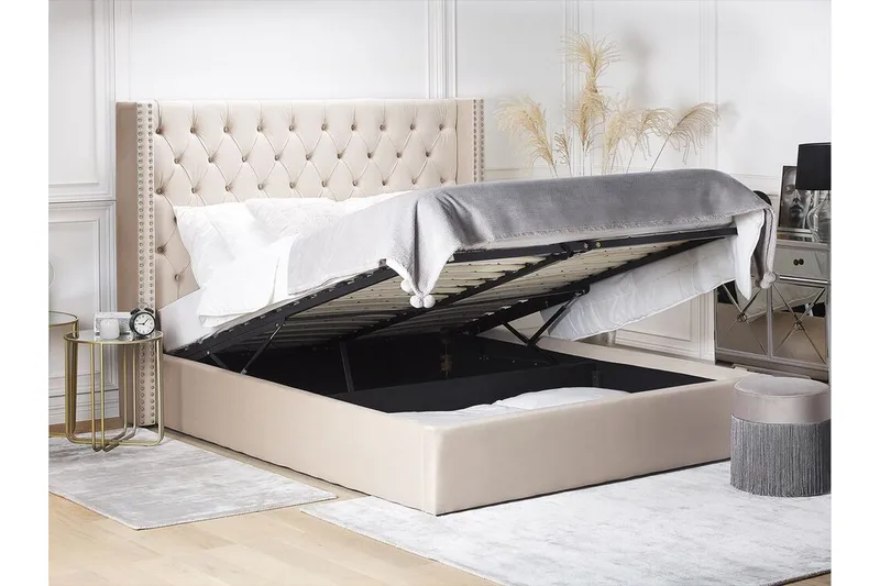 Kymmen Dubbelsäng 160x200 cm - Beige - Möbler - Sovrum - Sängar - Ramsäng