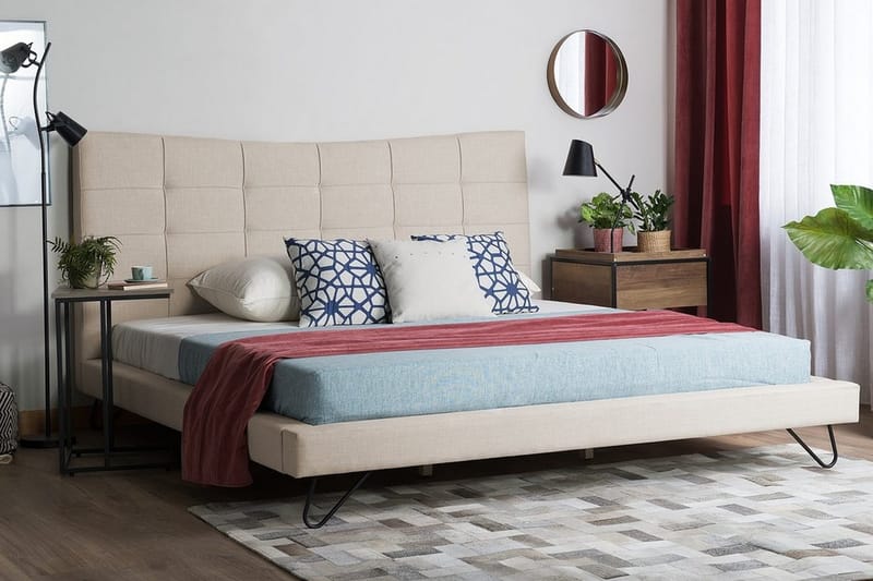 Lannion Dubbelsäng 180200 cm Beige - Beige - Möbler - Sovrum - Sängar - Ramsäng