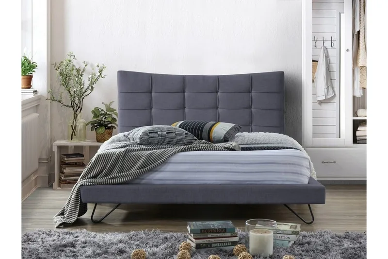 Lannion Sängram 160x200 cm, Grå