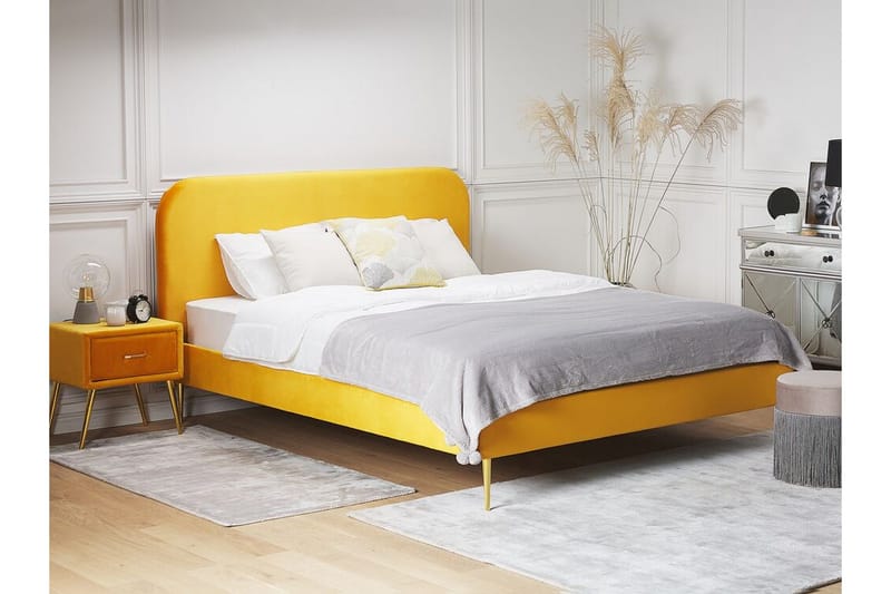 Larochelle Dubbelsäng 140x200 cm - Gul - Möbler - Sovrum - Sängar - Ramsäng