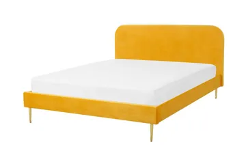 Larochelle Dubbelsäng 160x200 cm - Gul - Möbler - Sovrum - Sängram & sängstomme