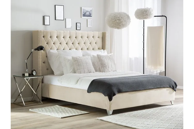 Lubbon Dubbelsäng 180 200 cm - Beige - Möbler - Sovrum - Sängar - Ramsäng