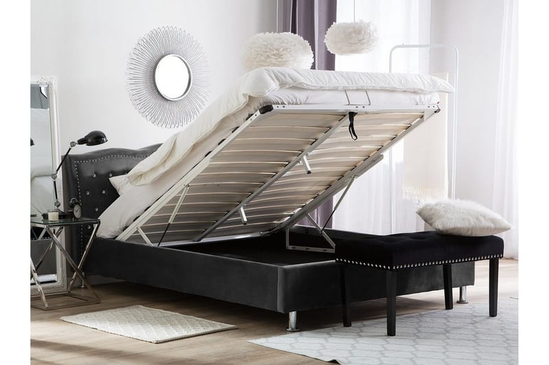 Metz Dubbelsäng 140 200 cm - Grå - Möbler - Sovrum - Sängar - Ramsäng