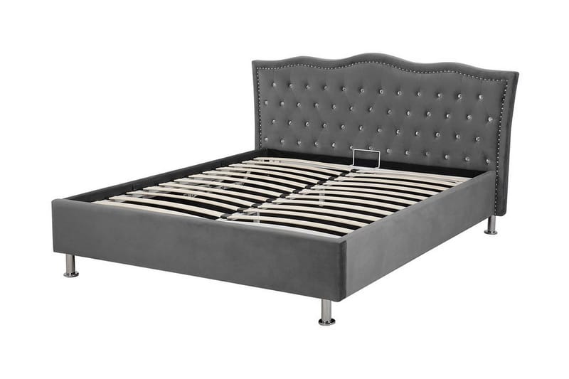 Metz Dubbelsäng 140 200 cm - Grå - Möbler - Sovrum - Sängar - Ramsäng
