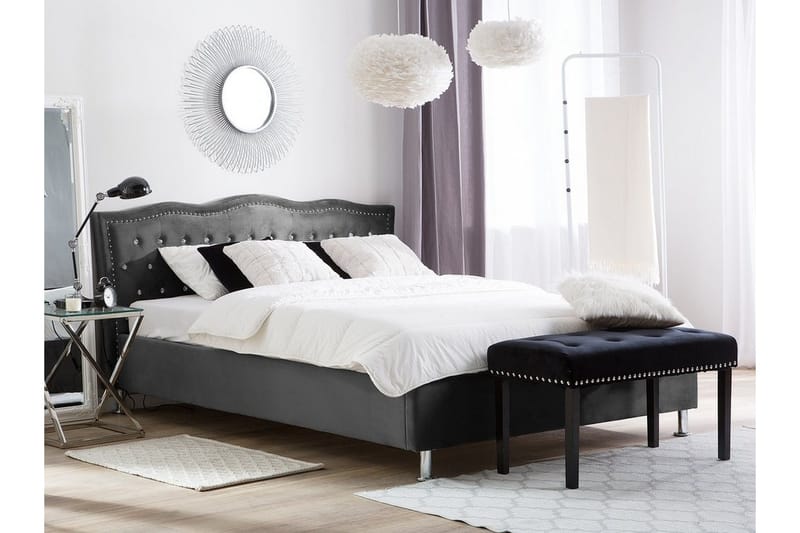 Metz Dubbelsäng 140 200 cm - Grå - Möbler - Sovrum - Sängar - Ramsäng