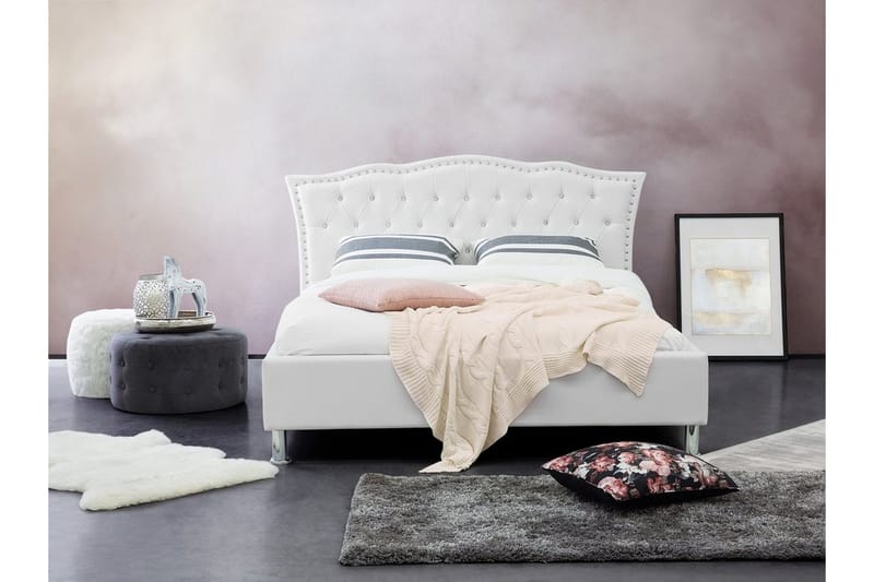 Metz Dubbelsäng 140 200 cm - Vit - Möbler - Sovrum - Sängar - Ramsäng