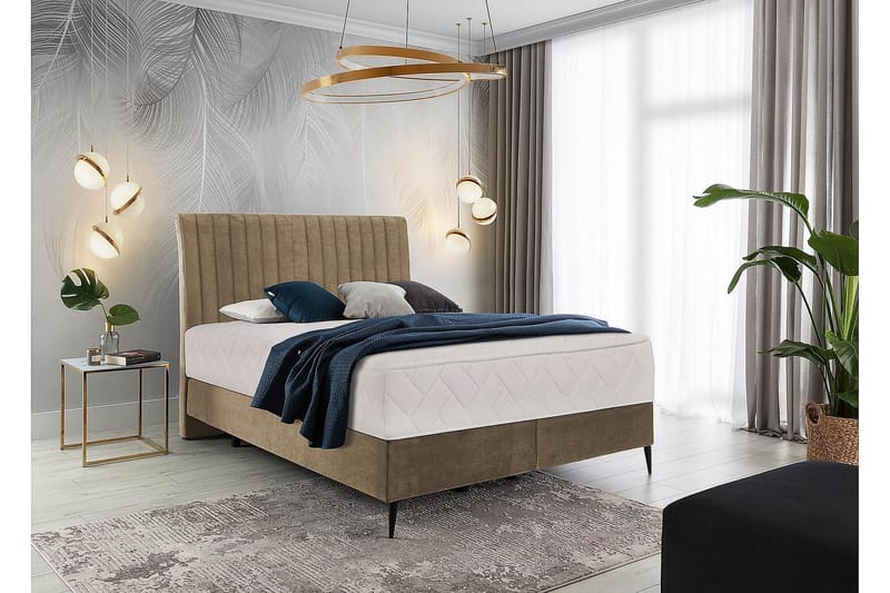 Narala Sängpaket Ramsäng 140x200 cm Beige - Komplett Sängpaket - Ramsäng