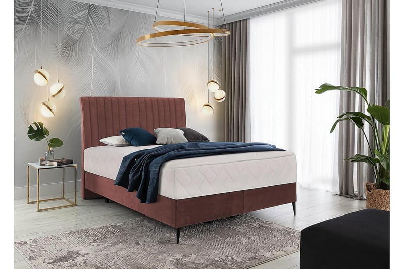 Narala Sängpaket Ramsäng 140x200 cm Rosa - Möbler - Sovrum - Sängar - Ramsäng
