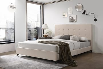 Nattaro Dubbelsäng 140x200cm - Beige - Möbler - Sovrum - Sängram & sängstomme
