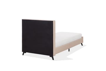 Nattaro Sängram 90x200 cm i Tyg med Sänggavel - Beige - Möbler - Sovrum - Sängram & sängstomme
