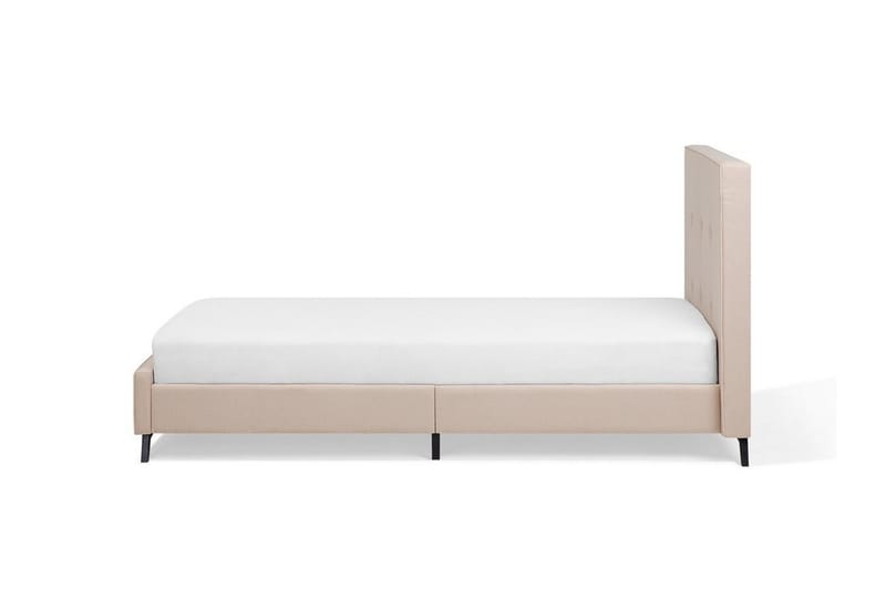 Nattaro Sängram 90x200 cm i Tyg med Sänggavel - Beige - Möbler - Sovrum - Sängram & sängstomme