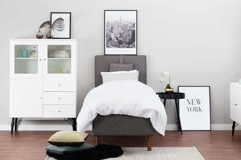 NOTTE Ramsäng 90 Grå - Möbler - Sovrum - Sängar - Komplett Sängpaket