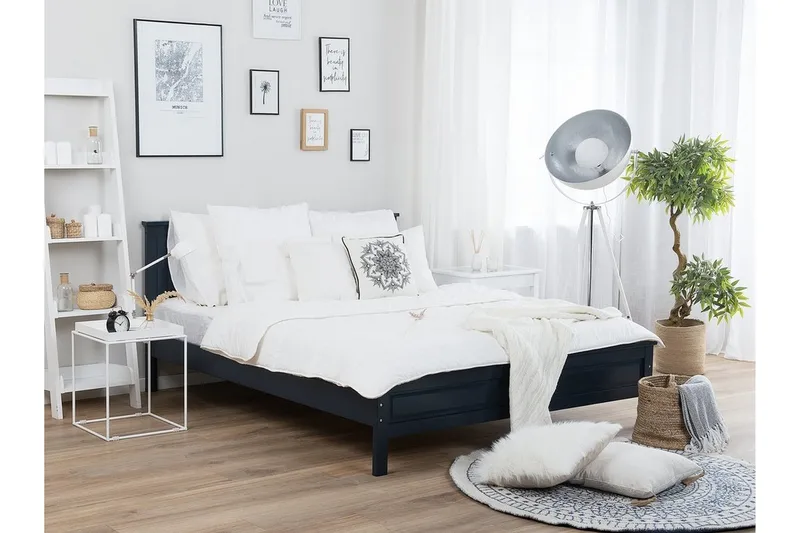 Olivet Dubbelsäng 180 200 cm Blå - Blå - Möbler - Sovrum - Sängram & sängstomme