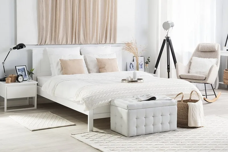 Olivet Dubbelsäng 180 200 cm Vit  Vit - Vit - Möbler - Sovrum - Sängar - Ramsäng