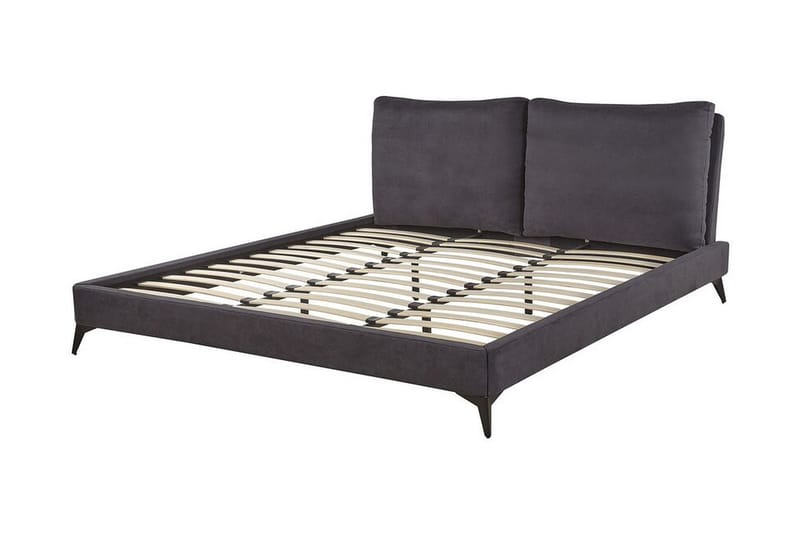 PANOLEA Ramsäng 180x200cm Sammet/Mörkgrå - Möbler - Sovrum - Sängar - Ramsäng