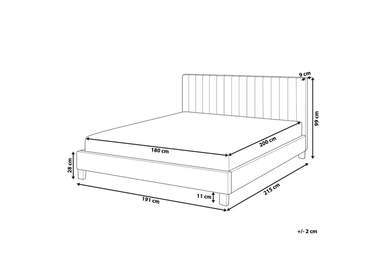 Poitiers Ramsäng 180x200cm - Ljusgrå - Möbler - Sovrum - Sängar - Ramsäng
