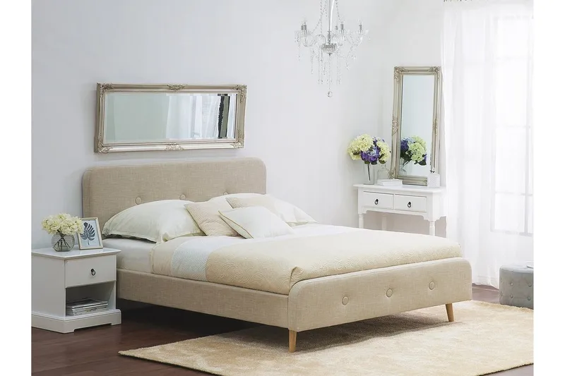 Rennes Dubbelsäng 180|200 cm - Beige - Möbler - Sovrum - Sängram & sängstomme