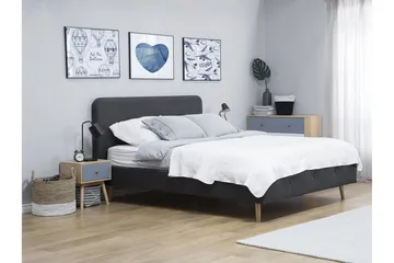Rennes Sängram 140x200 cm - Grå - Möbler - Sovrum - Sängram & sängstomme