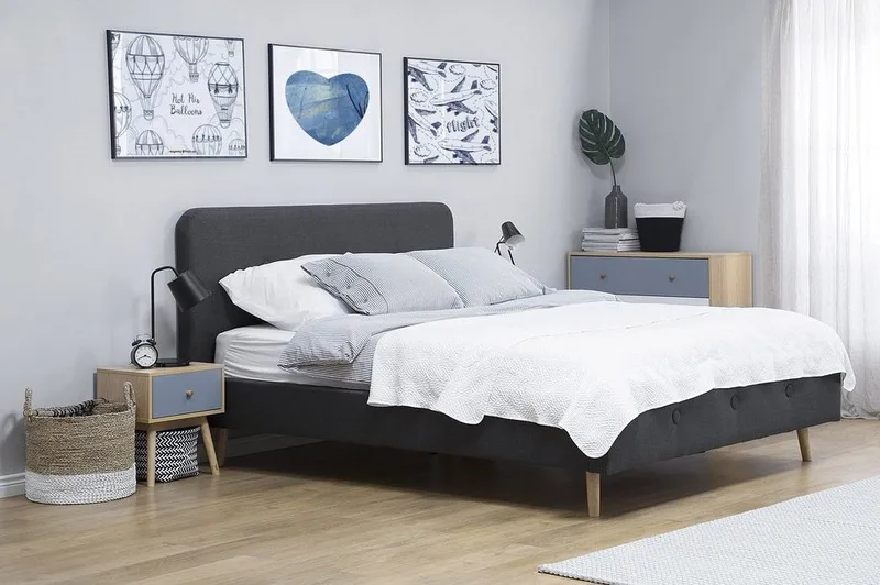 Rennes Sängram 140x200 cm - Grå - Möbler - Sovrum - Sängar - Ramsäng