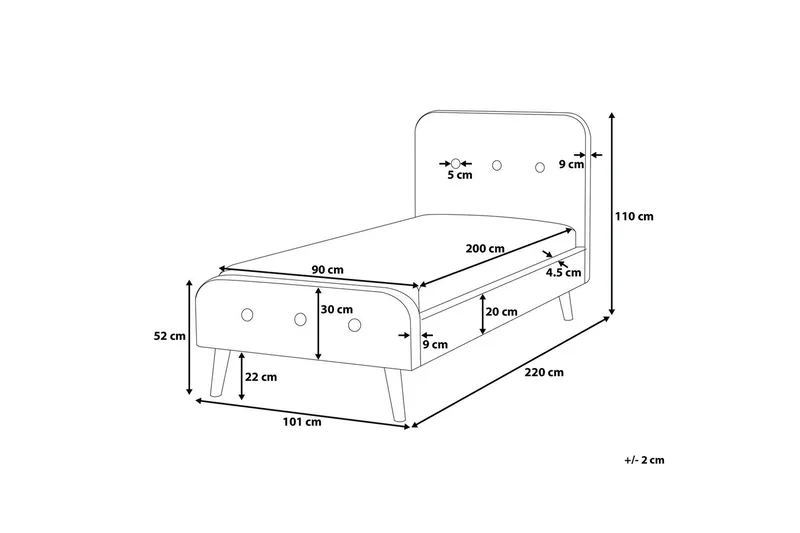 Rennes Sängram 90x200 cm - Beige - Möbler - Sovrum - Sängar - Ramsäng