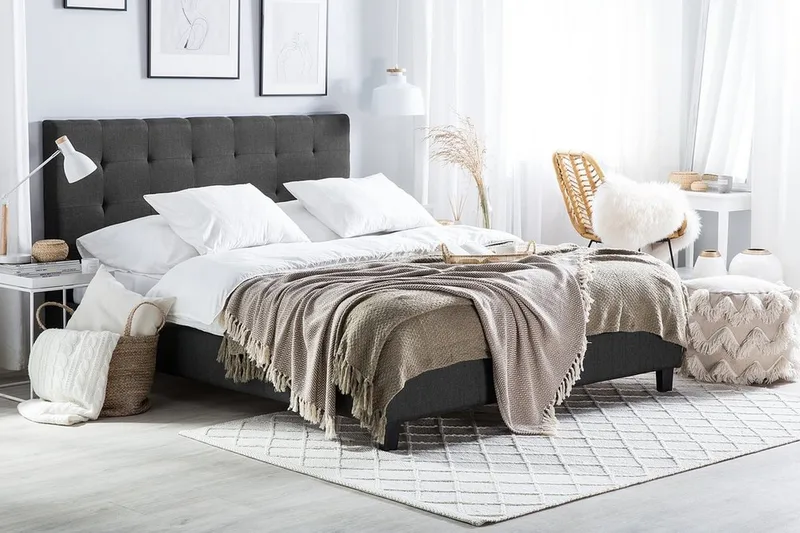 Rochelle Dubbelsäng 160200 cm  Grå - Grå - Möbler - Sovrum - Sängar - Ramsäng